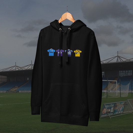 Ballymena United Home & Away Retro Kit Embroidered Hoodie