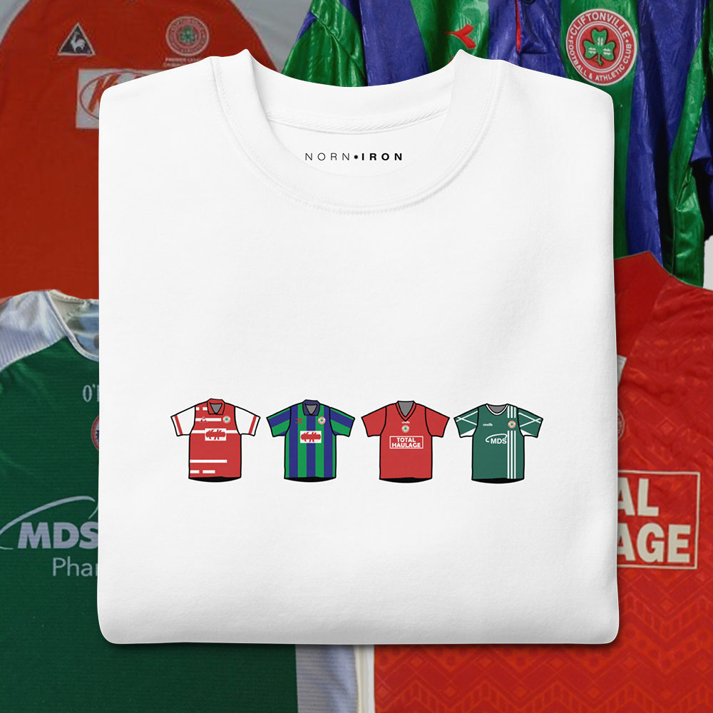 Cliftonville Home & Away Retro Kit T-Shirt (M)