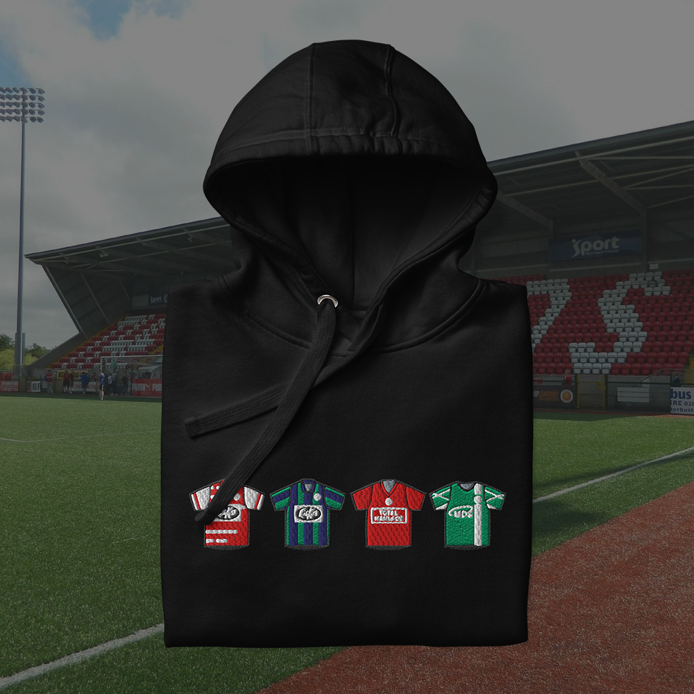 Cliftonville Home & Away Retro Kit Hoodie