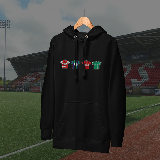 Cliftonville Home & Away Retro Kit Hoodie