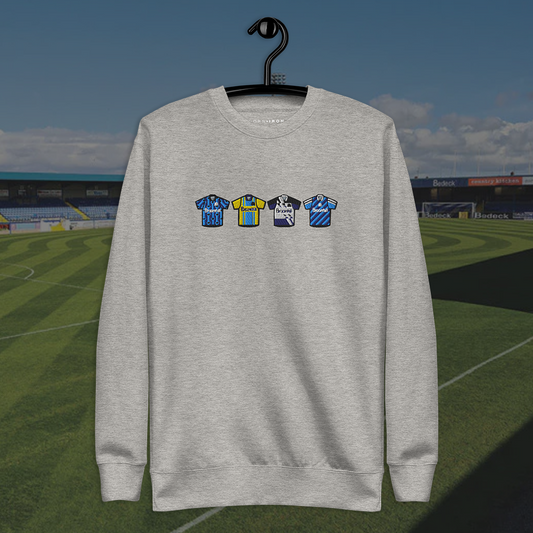 Glenavon Home & Away Retro Kit. Embroidered Sweatshirt