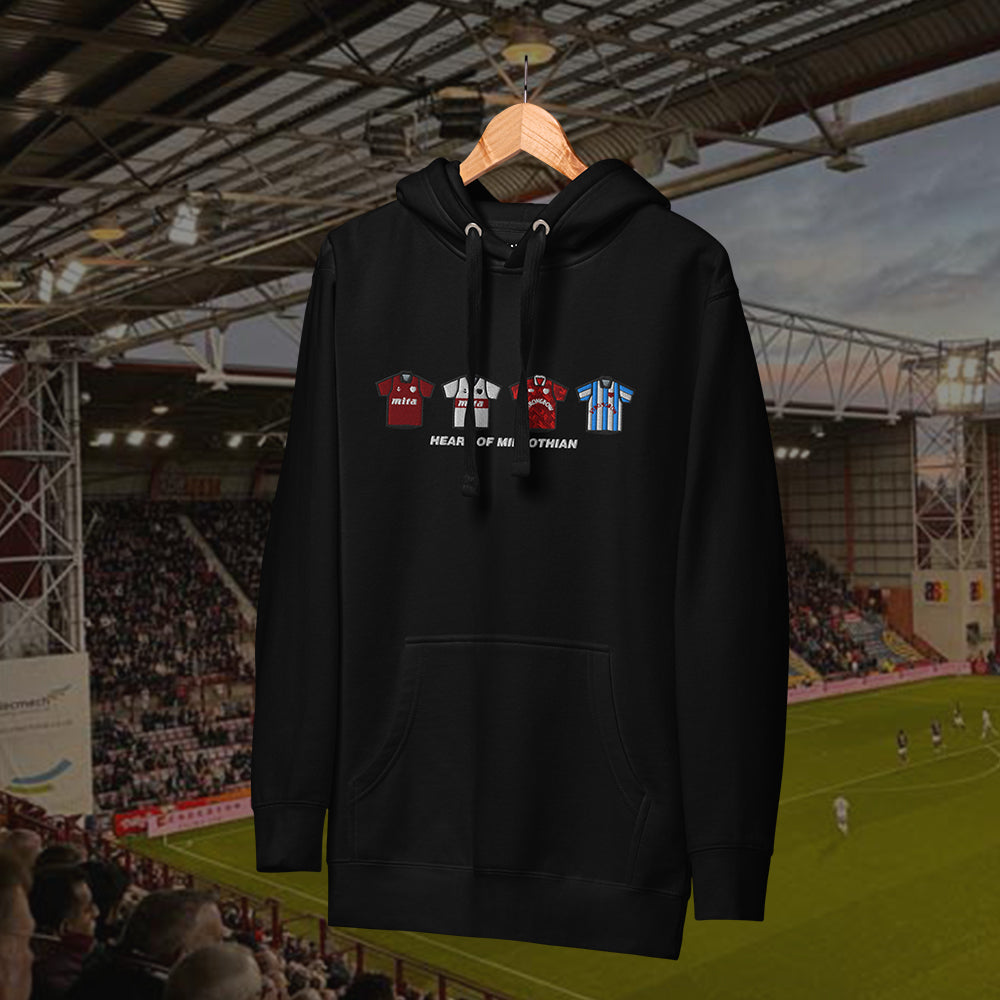 Hearts Retro Kit. Embroidered Hoodie