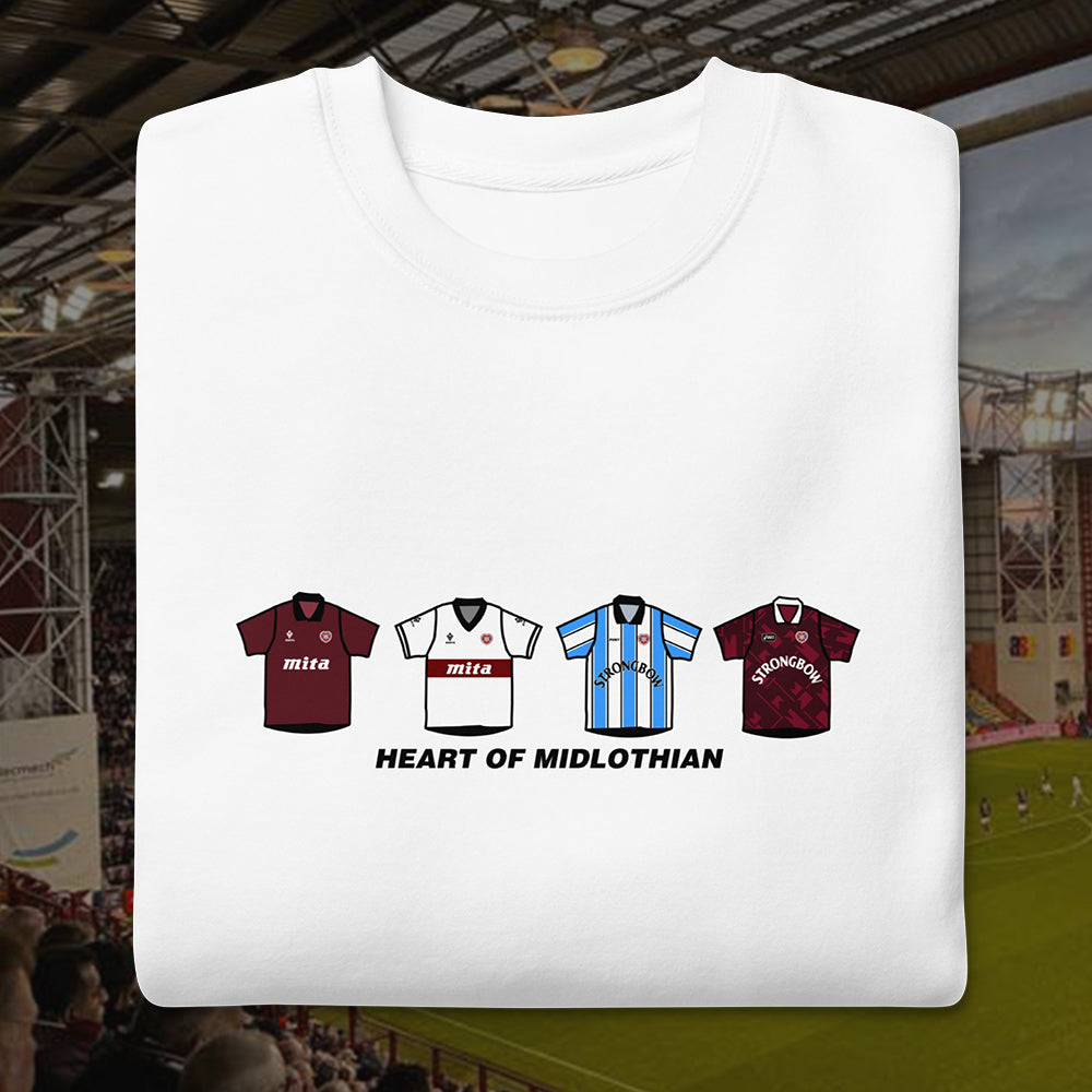 Heart of Midlothian Retro Kit. Printed T-Shirt