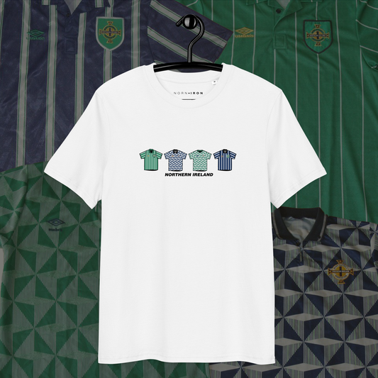 Northern Ireland Classic Home & Away Shirts. Printed T-Shirt