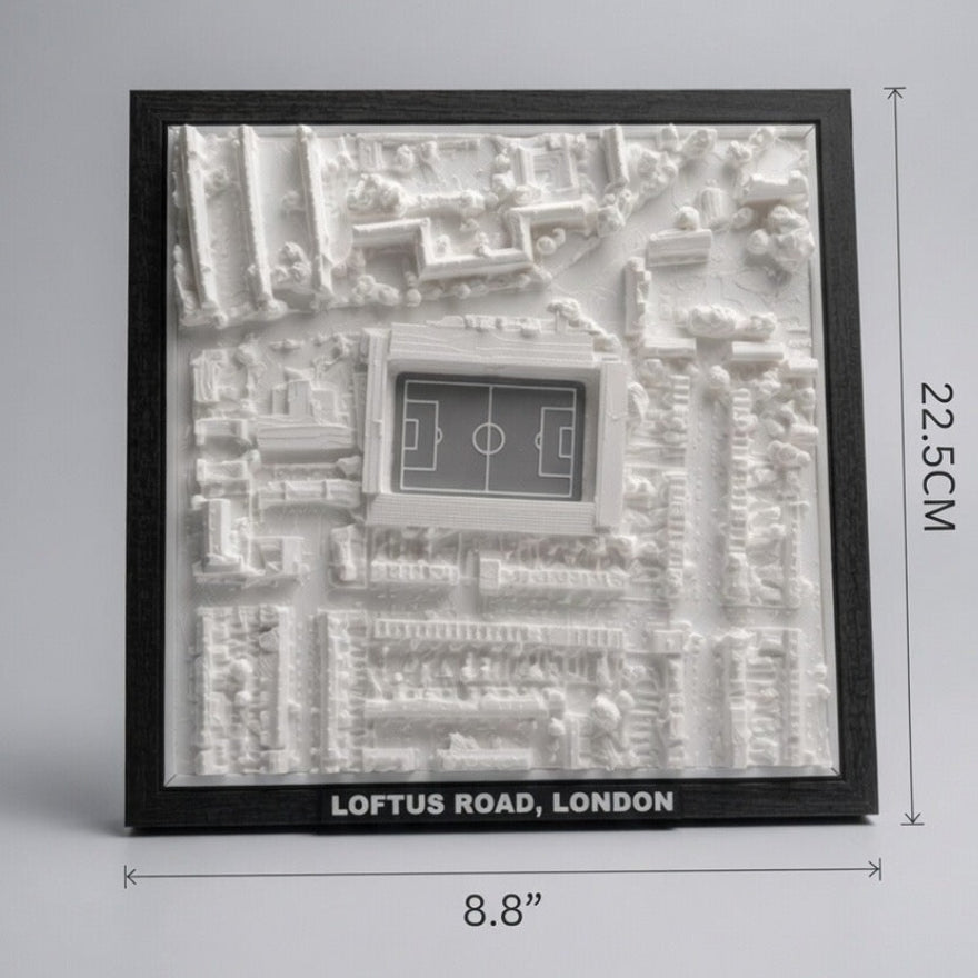 Loftus Road 3D Map Artwork