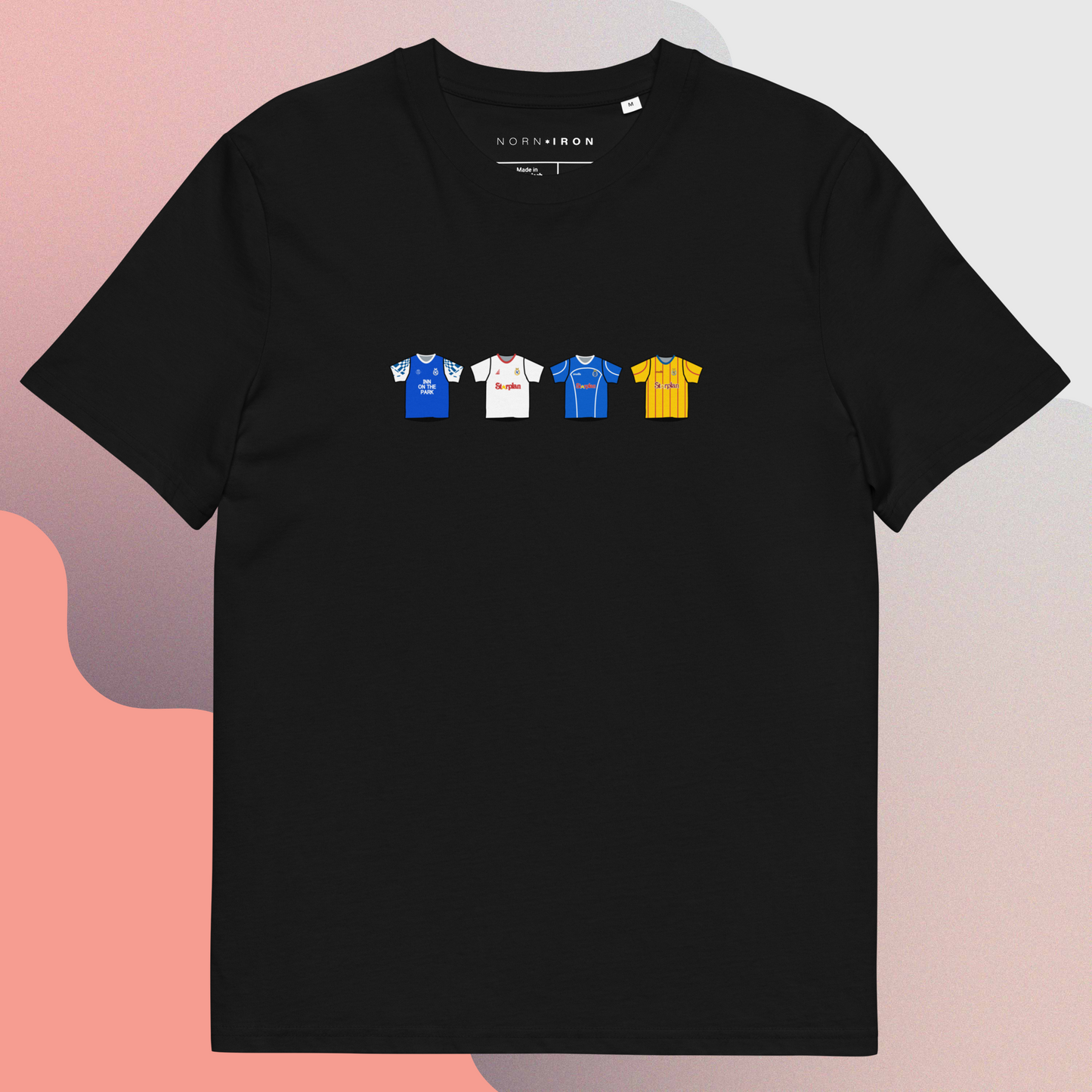 Dungannon Swifts Home & Away Retro Kit. Printed T-Shirt