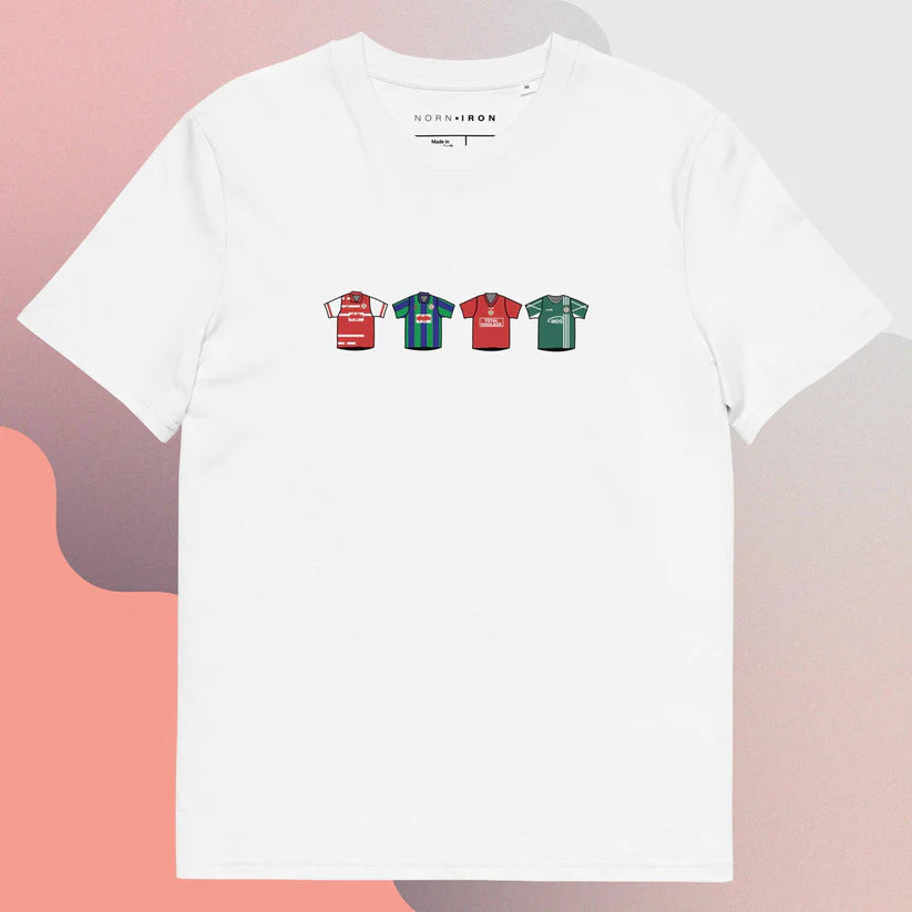 Cliftonville Home & Away Retro Kit T-Shirt (M)