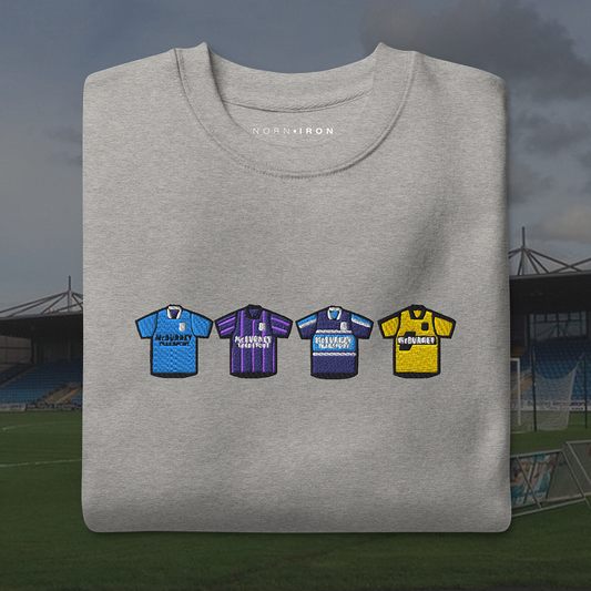 Ballymena United Home & Away Retro Kit Embroidered Sweatshirt
