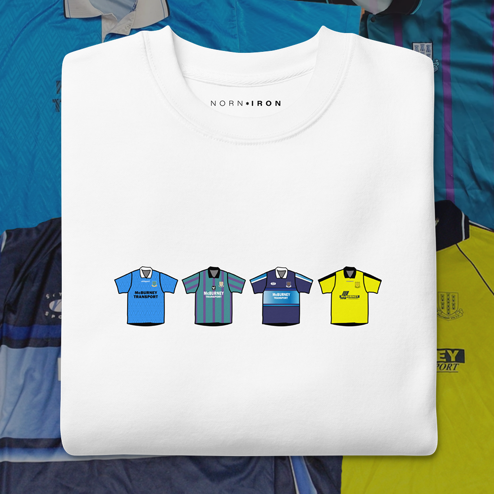 Ballymena United Home & Away Retro Kit T-Shirt DTG