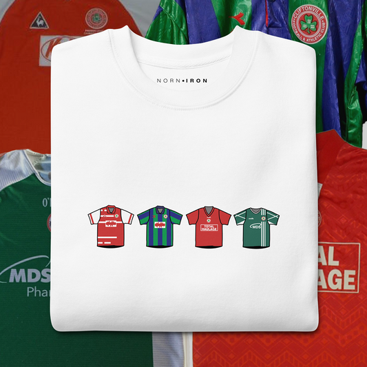 Cliftonville Home & Away Retro Kit T-Shirt (M)