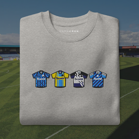 Glenavon Home & Away Retro Kit. Embroidered Sweatshirt