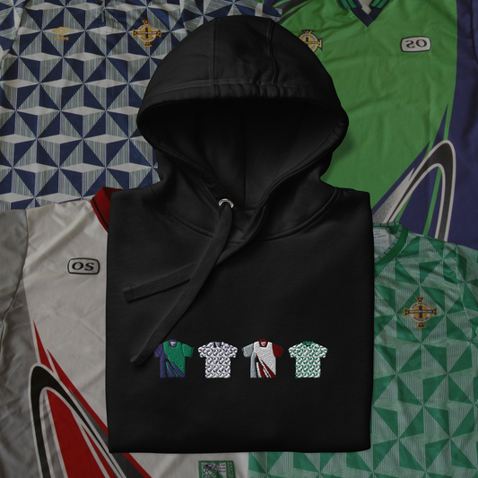 Northern Ireland Classic Shirts 90/92 & 98/99 Embroidered Hoodie