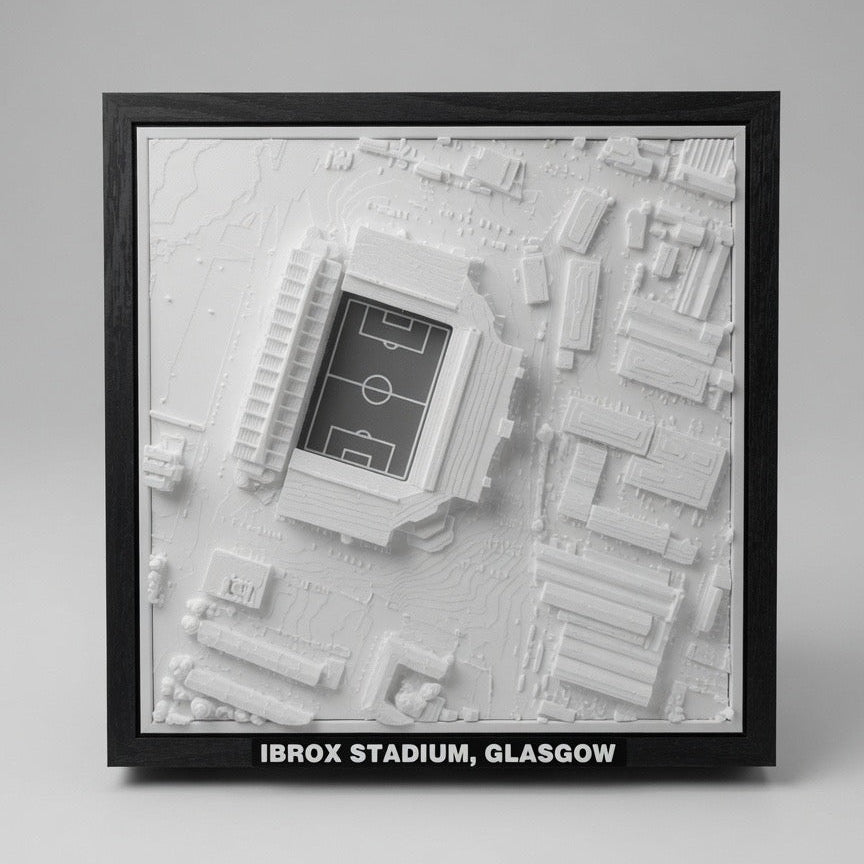 Ibrox Stadium 3D Map Artwork