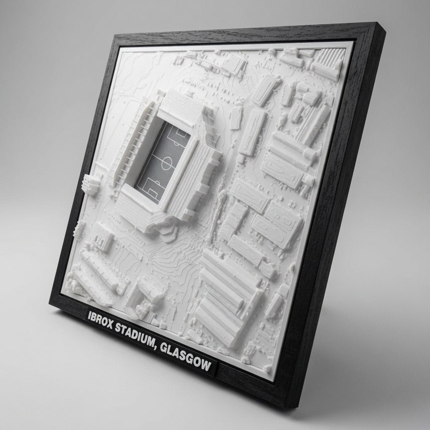 Ibrox Stadium 3D Map Artwork
