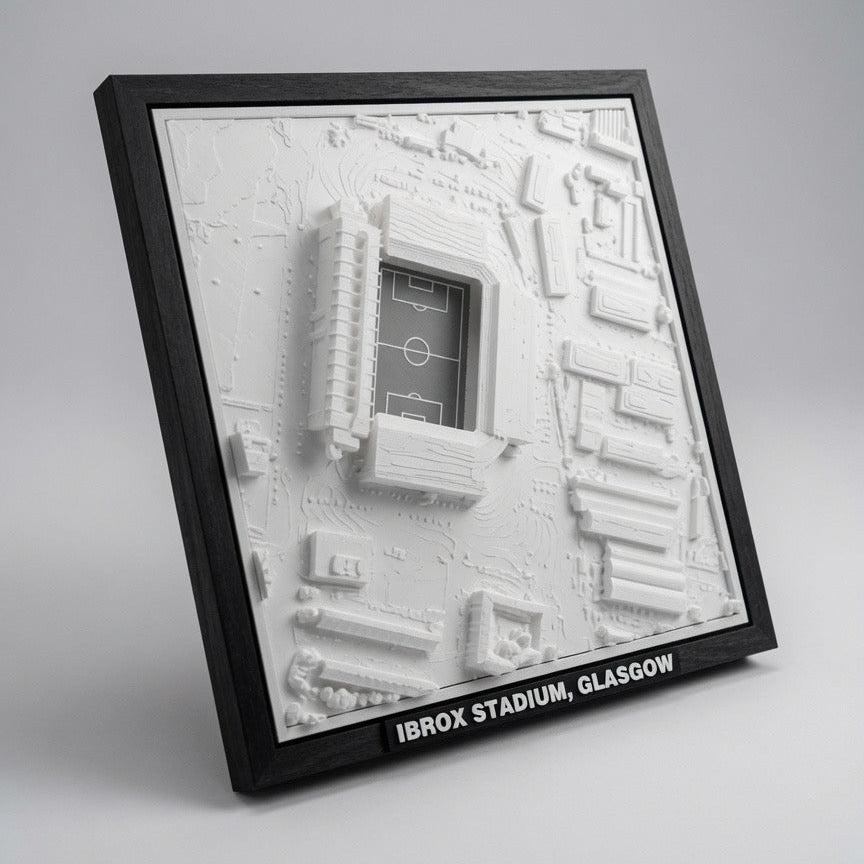 Ibrox Stadium 3D Map Artwork
