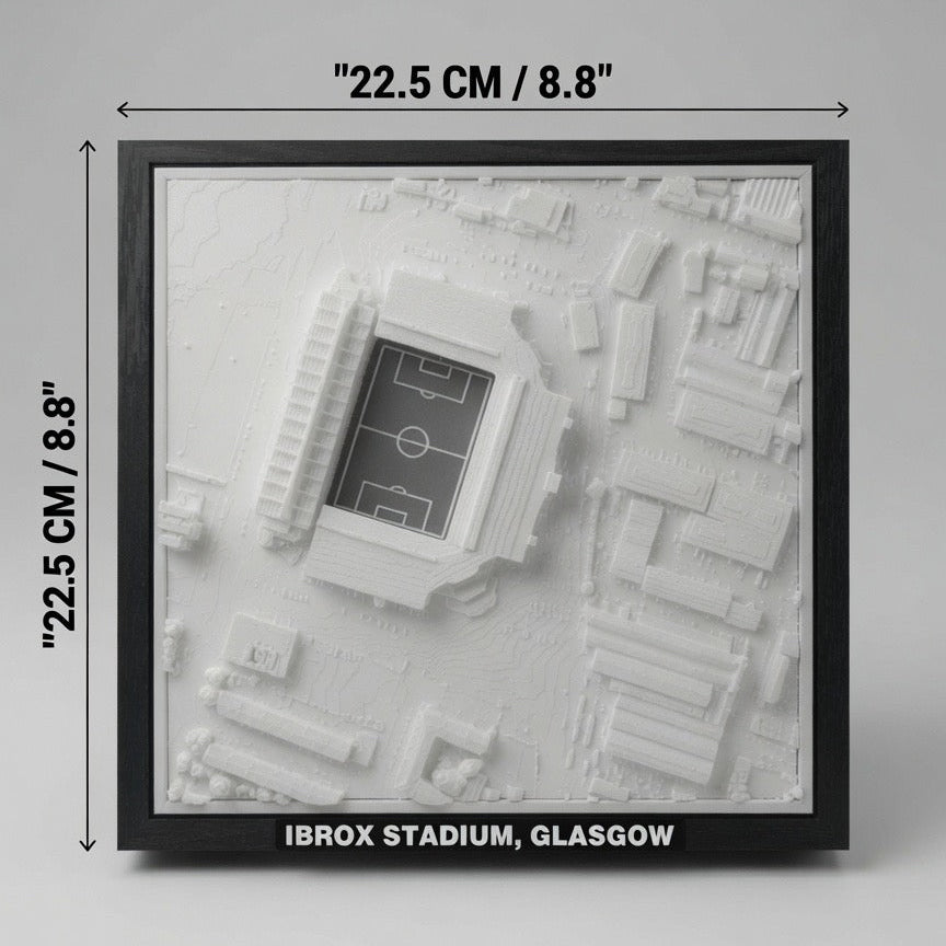 Ibrox Stadium 3D Map Artwork