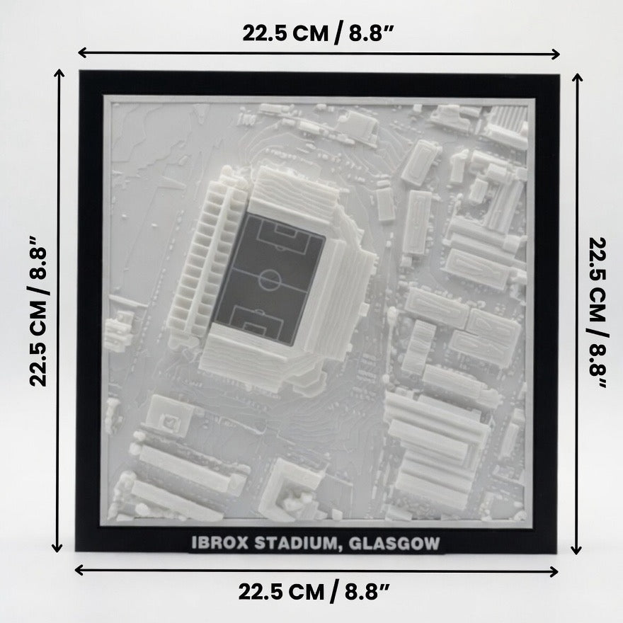 Ibrox Stadium 3D Map Artwork