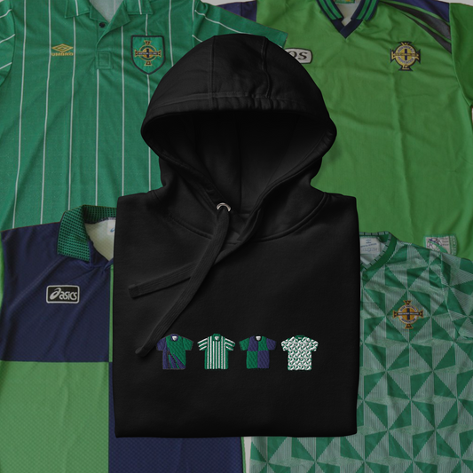 Northern Ireland Classic Home Shirts Embroidered Hoodie