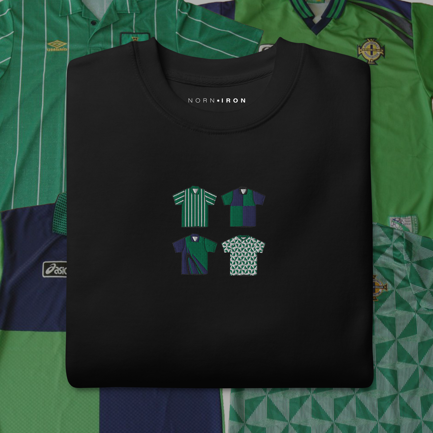 Northern Ireland Classic Home Shirts Embroidered T-Shirt