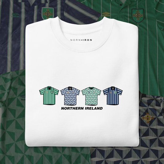 Northern Ireland Classic Home & Away Shirts. Printed T-Shirt