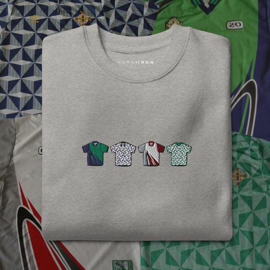 Northern Ireland Classic Shirts 90/92 & 98/99 Embroidered Sweatshirt