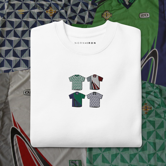 Northern Ireland Classic Shirts 90/92 & 98/99 Embroidered T Shirt