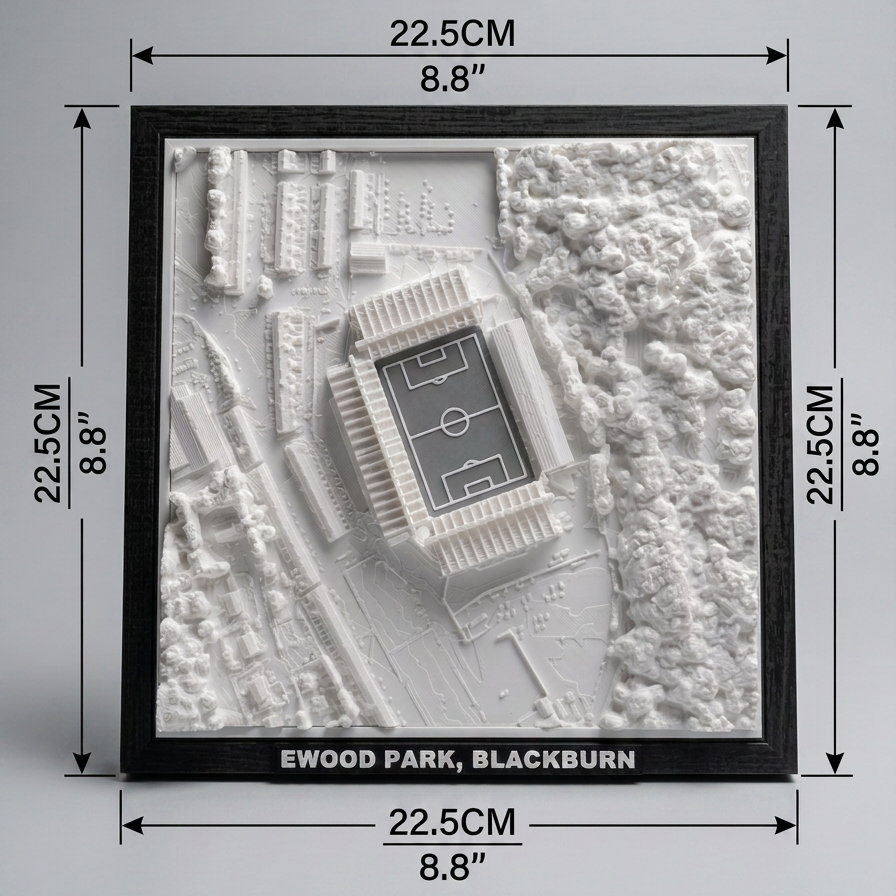 Ewood Park 3D Map Artwork