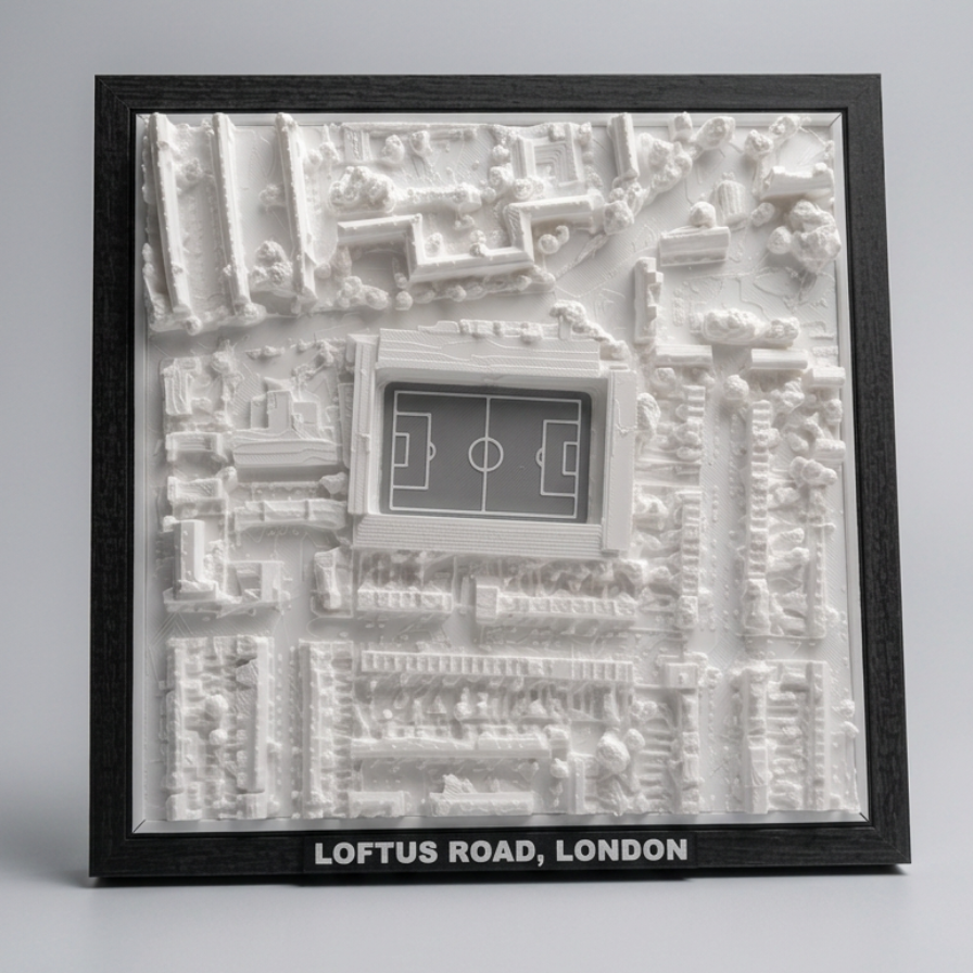 Loftus Road 3D Map Artwork