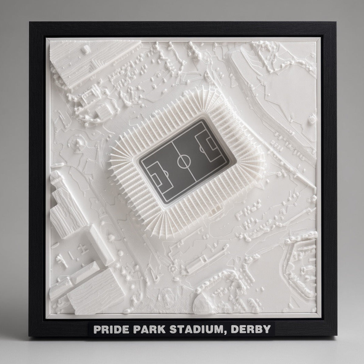 Pride Park Stadium 3D Map Artwork