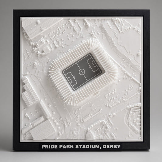 Pride Park Stadium 3D Map Artwork