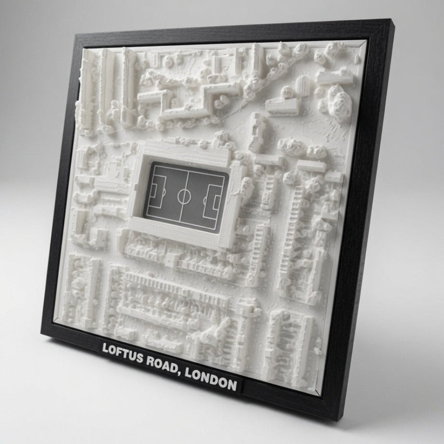 Loftus Road 3D Map Artwork
