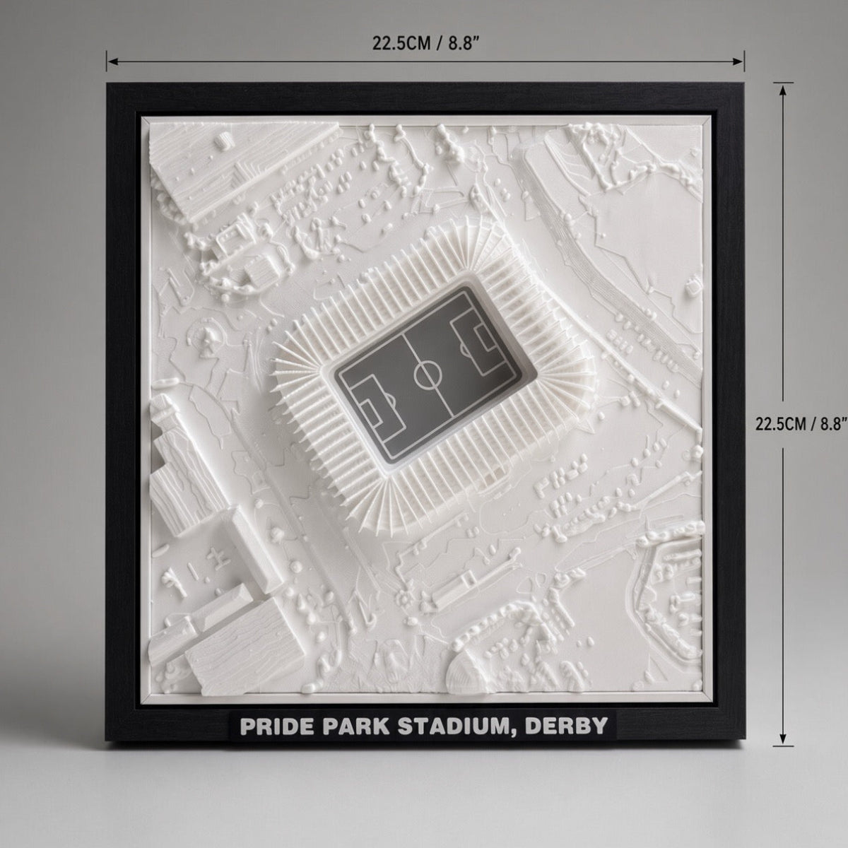 Pride Park Stadium 3D Map Artwork