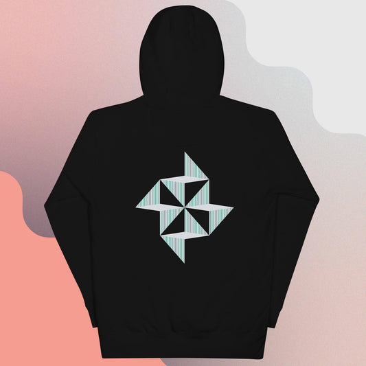 Northern Ireland Retro Pattern Back Print Hoodie