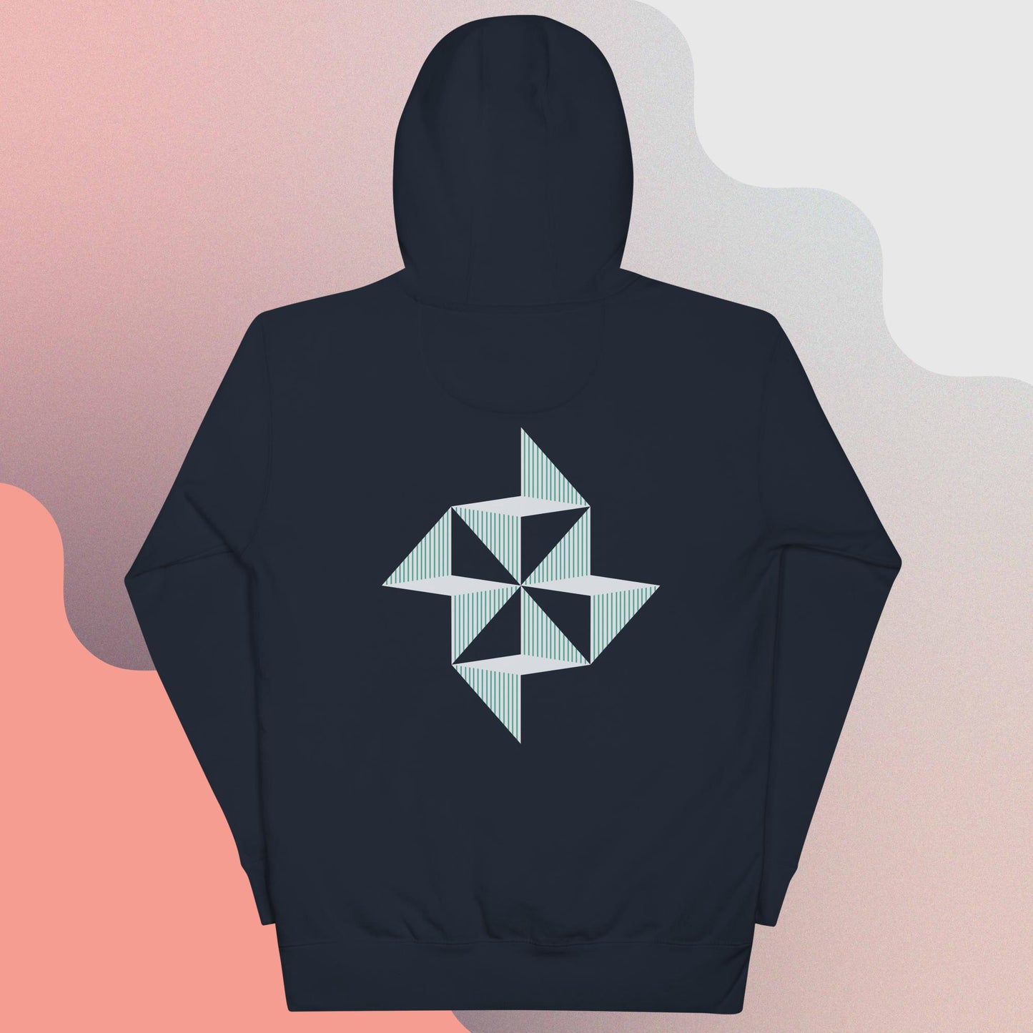 Northern Ireland Retro Pattern Back Print Hoodie