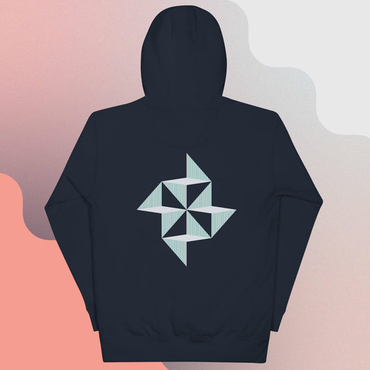 Northern Ireland Retro Pattern Back Print Hoodie